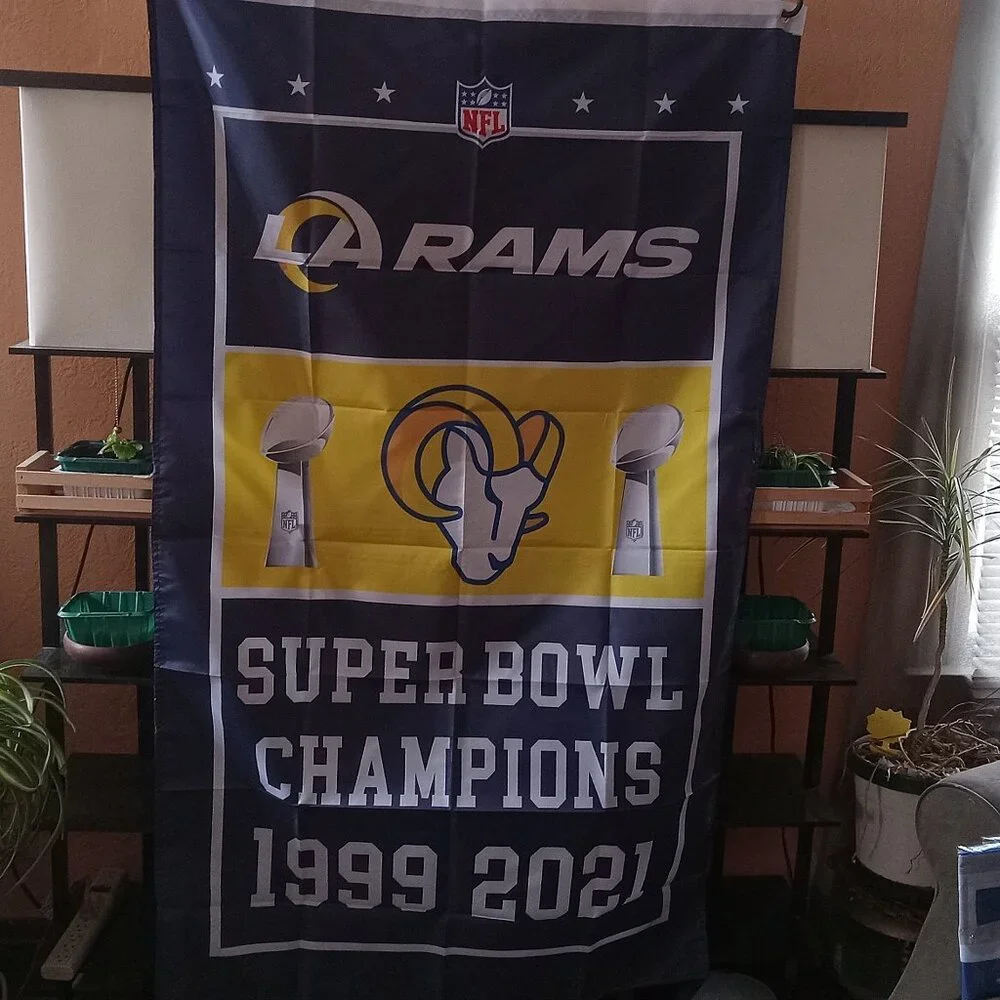 Los Angeles Rams Super Bowl Champion NFL 3X5 Feet Flag Banner Pole or Wall Decor
